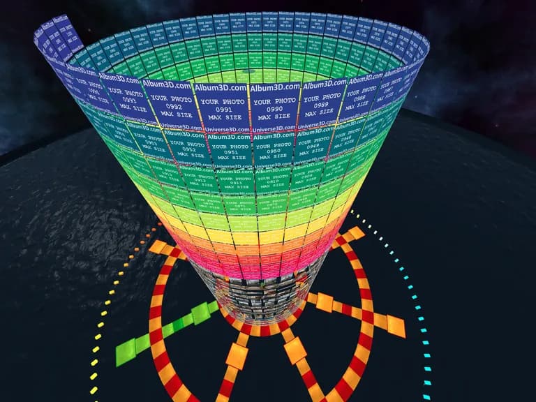 Screenshot of Album3D Cylinder View - Outside