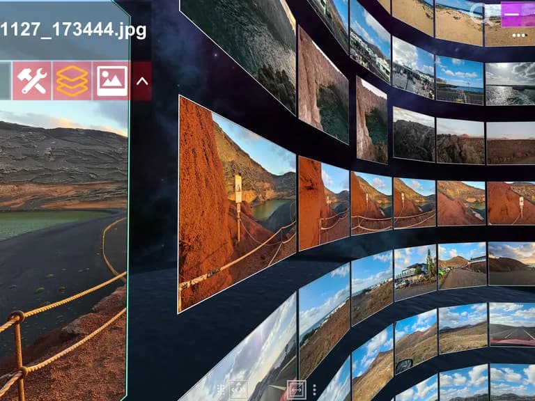 Screenshot of Album3D Cylinder View - Inside