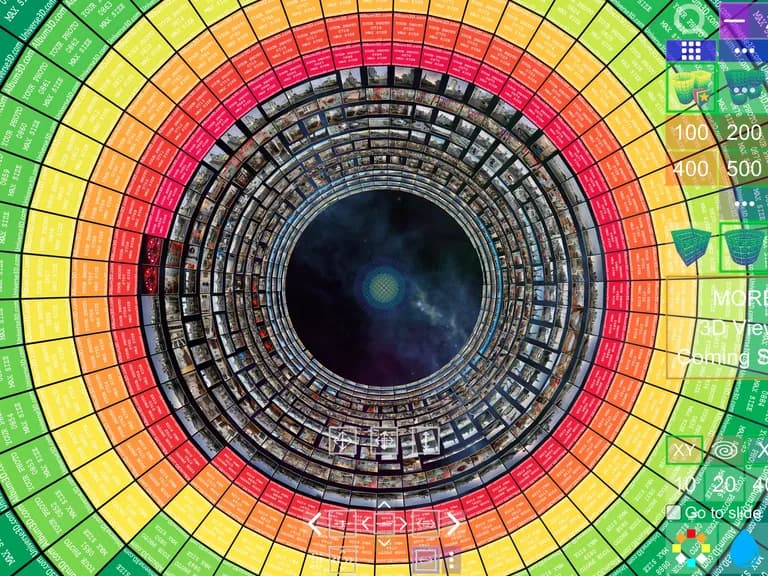 Screenshot of Album3D Cylinder View - Looking Down