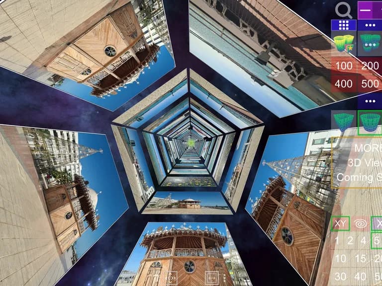 Screenshot of Album3D Pentagon Cylinder Column View